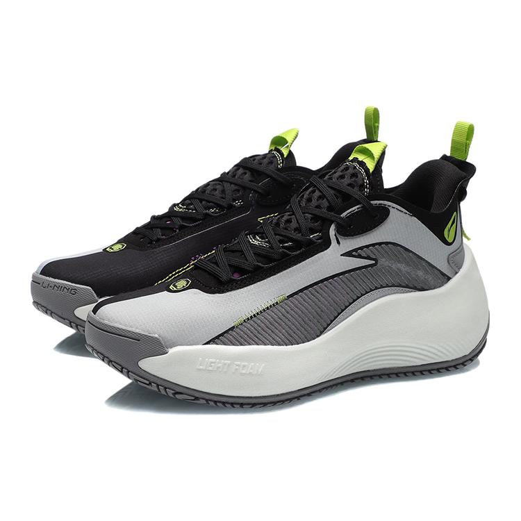 Li Ning BD5 Street Sole Reflective Low top Basketball Shoes Women's White Black Green AGBR002-1