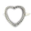 Silver Ring 'Love' Silvery White (rhodium) - 13x12 Mm