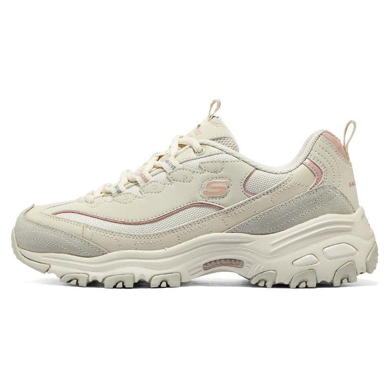 Skechers DLites 1.0 Mocha Bear Ткань Синтетическая кожа Удобные Низкие Папины кроссовки Женская кроссовка Натуральный розовый 896145-NTPK 36