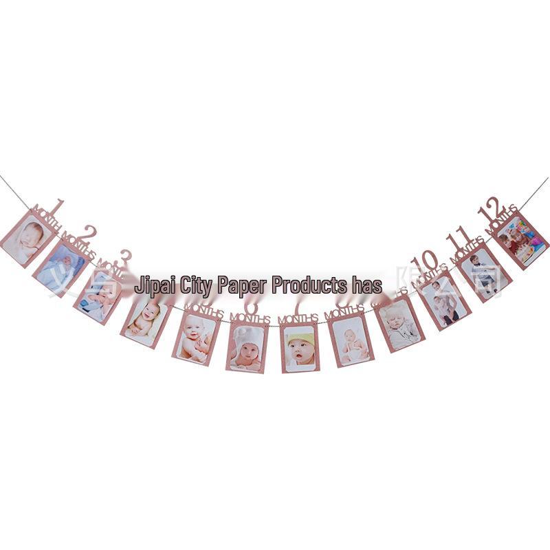 Baby's 1st Birthday Photo Banner - 12 Months Decoration