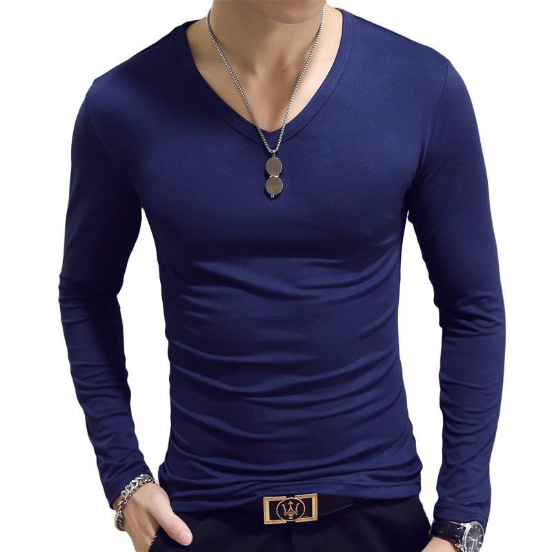 Men's Autumn Long Sleeve Slim Fit Crew Neck Quick Dry T-Shirt