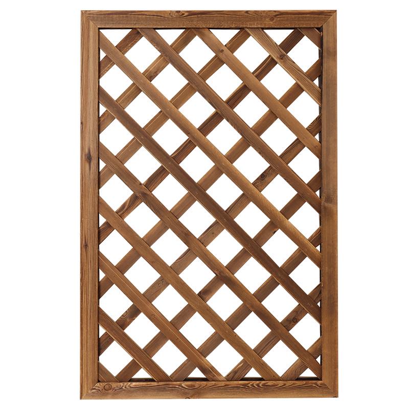 Carbonized Wood Fence and Railing Picket with Climbing Plant Stand for Outdoor Decoration