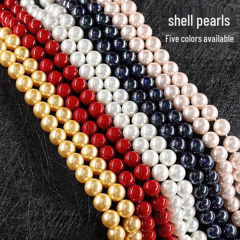 Shell Pearl Beads for Handmade DIY Accessories - Round, Loose, Semi-finished Ornaments
