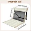 Camping Chair with Backrest Camp Seat Beach Cushion Lounge Foldable for Park Barbecue