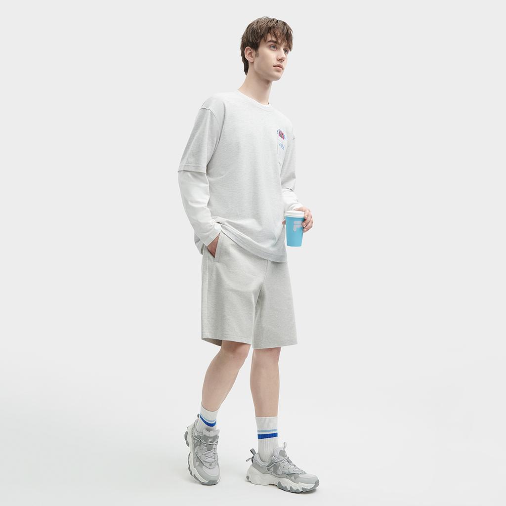 New FILA T Shirt Men's Light Pastel Heather Gray F51M429103FMG