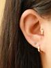 Minimalpiercing 14K Helix Inner Conch Tragus Cartilage Plain One-Touch Ring Piercing Earrings
