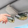 Sunglass Holder for Car Visor Sunglasses Clip Magnetic Leather Glasses Eyeglass Holder Truck Interior Car Accessories Black/1PCS
