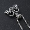 Naszyjnik Młot Thora ze Stali Nierdzewnej - Wikingowski Amulet Mjolnir z Runą Kozła i Zawieszką z Głową Barana dla Męskiej Biżuterii Norse Prezentów