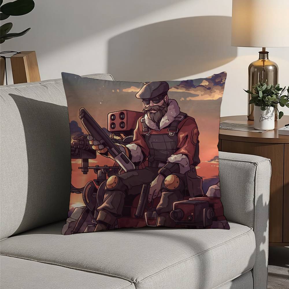 Tf2 Team F-Fortress 2 Pillow Case Sofa Decorative Home Double-sided Printing Short Plush Cushion Pillow Cover Holiday Gift