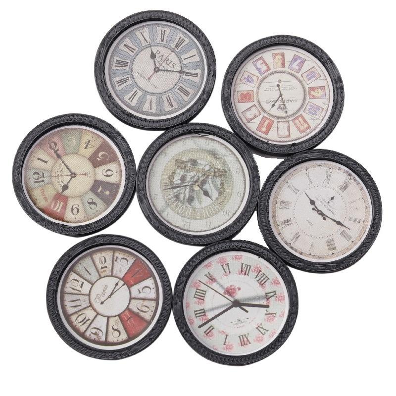 [HGS]7Pcs Mini Wall Clock Model House Miniaturas Home Decor Play Ornament DIY Accessories[HGS]