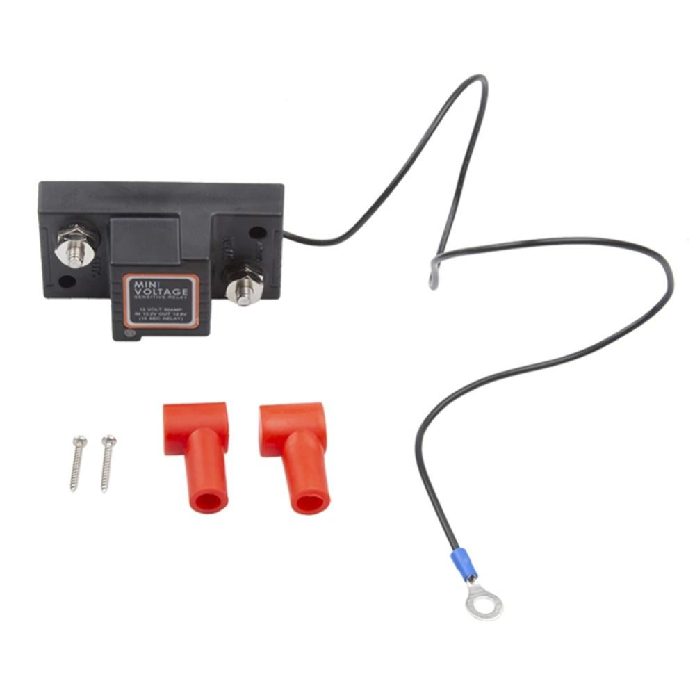 Waterproof Voltage Sensitive Relay Efficient Switch Protector 12V 50A Dual Battery Isolator Camper