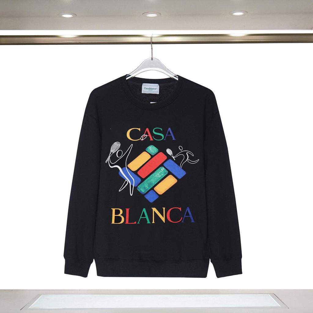 Casablanca Autumn/Winter Celebrity Round Neck Hoodie with Letter Logo Print