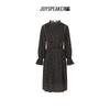 JOY SPEAKER Women's Retro Print Long-Sleeve Mid-Length Dress