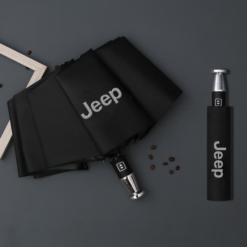 Jeep Wrangler JK Gladiator Patriot Commander Renegade Compass Grand Cherokee Car Automatic Folding Windproof Sunshade Umbrella ALQ1