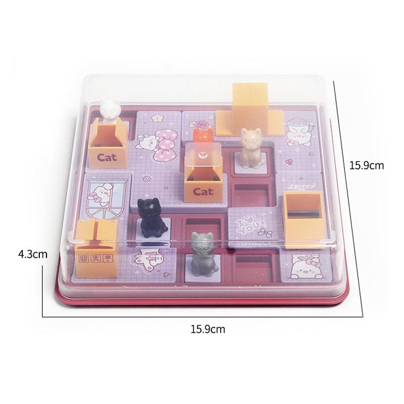 Kids Cat Express Box Board Puzzle Logic Game Education Learning Toy Children Training Spatial Planning Family Party Game