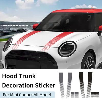 Car Engine Hood Vinyl Trunk Decal Stickers For Mini Cooper F56 F60 F55 F54 R56 R60 F65 F66 U25 J01 Countryman Car Accessories