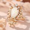 Style Mode Nouveau Européen Et Américain Assiste au Banquet Bijoux Goutte d'Eau Trésor Australien Feuille Bague Féminine
