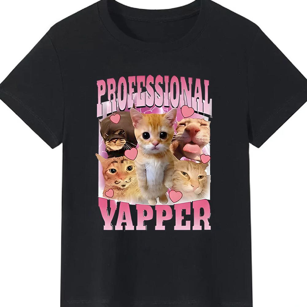 

Funny Cat Meme Print Shortsleeved Tshirt Pink Aesthetic Scream Cat Graphic Crew Neck Top for Cat Lovers Humorous Casual Outfit 4XL