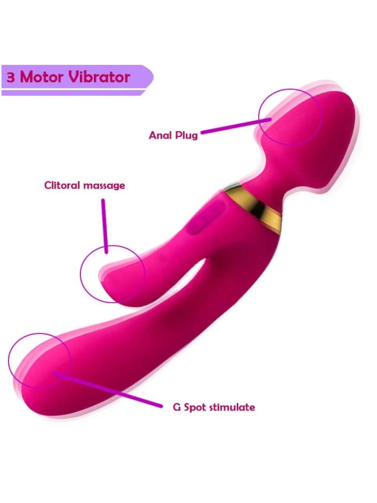 Dildo Vibrator Massager AV Magic Wand USB Rechargeable G Spot Clitoris Stimulator Erotic Toys Sex Machine Sex Toys for Women Men