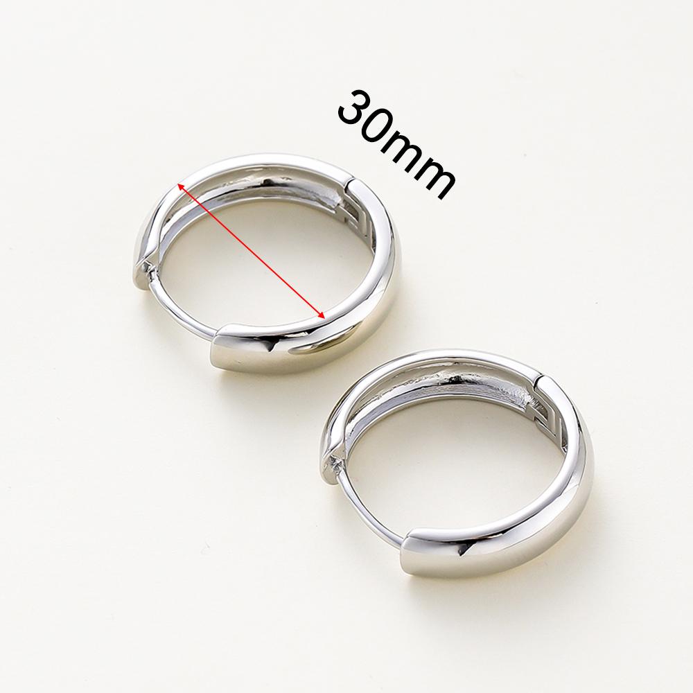 14K 18K Gold Plated Round Circle Gold Plated Hoop Earrings For Women Korean Fashion Ring Earrings Jewelry Accessories