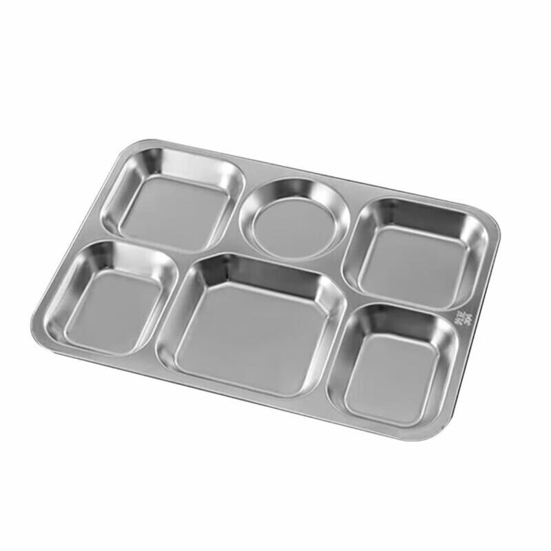 Tianze Stainless Steel 6-Compartment Meal Plate Set