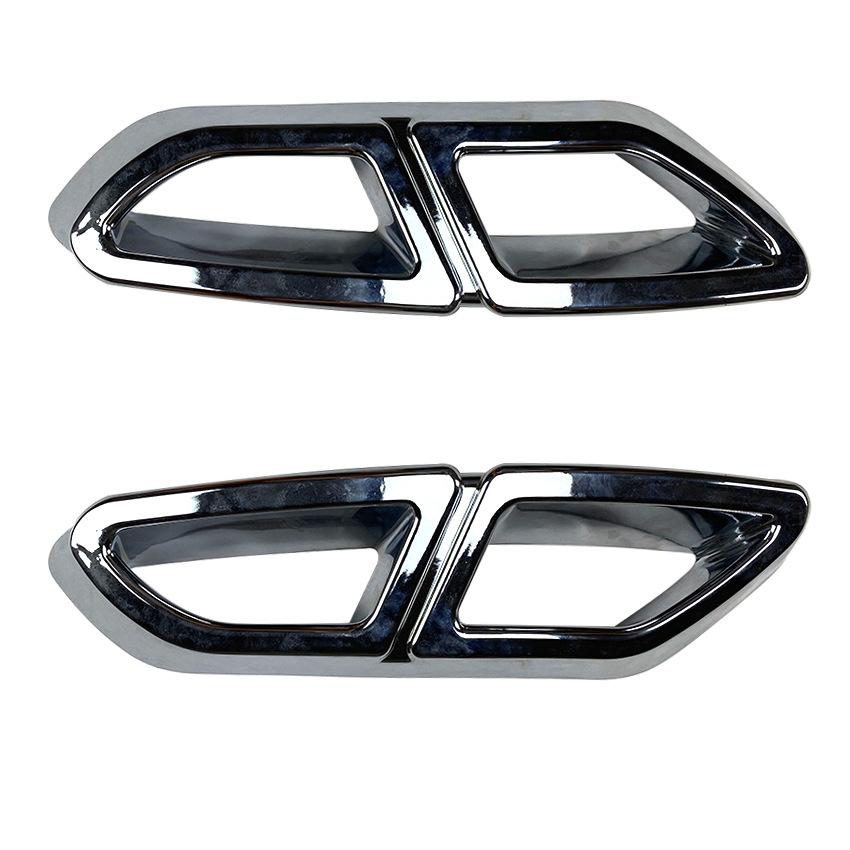 ABS Glossy Black Car Rear Exhaust Muffler Tail Pipe Cover Trim Replacement For Volkswagen Passat B8 2017 2018 2019