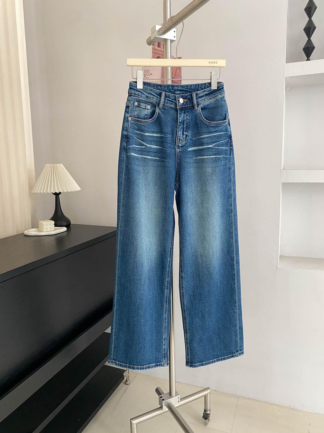 GAGD Rhinestone Straight Leg Jeans - Women s Spring Slim Fit, Washed, Shiny, Fashionable Design 28