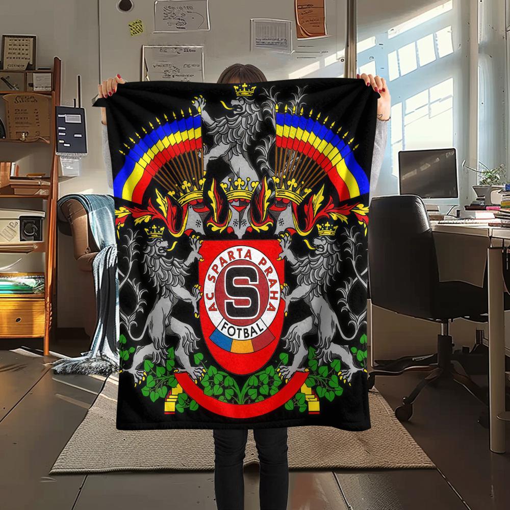 AC Sparta Praha logo  FlAannel Blanket, High quality Comfortable for All Seasons, Home Decor, Warmth and Comfort