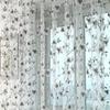 2026 New Three-Leaf Floral Sheer Curtain, Rod Pocket Finished Voile Curtain for Bedroom