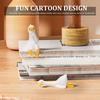 4 Pcs Resin Goose Figurine Computer Monitor Decor Cute Mini Goose Statue for Car Dashboard Funny Desk TV Photo Frame Decoration
