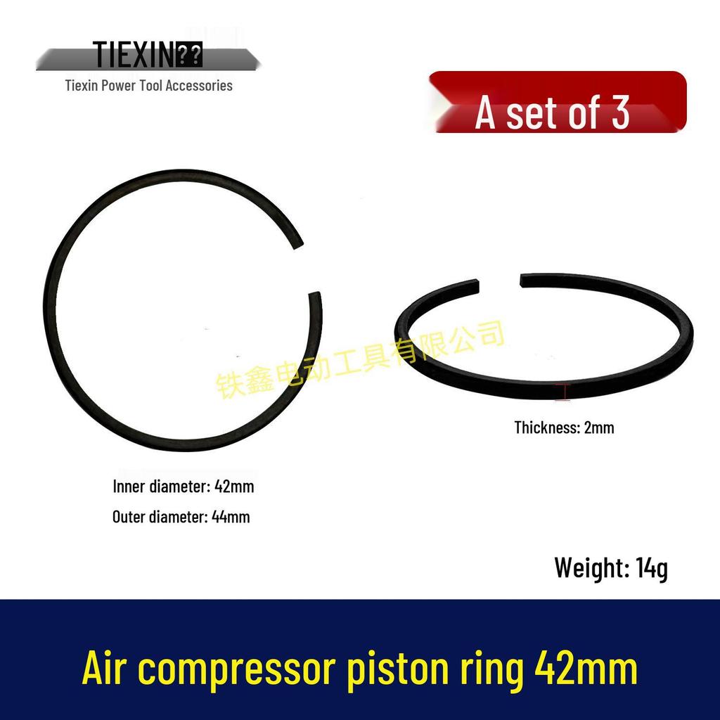 Air Compressor 42MM Piston Ring 3-Piece Set - 00581 Air Pump Accessories