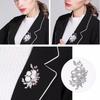 Exquisite Imitation Pearl Rhinestone Flower Brooches for Women Lapel Pins Wedding Party Jewelry Gifts
