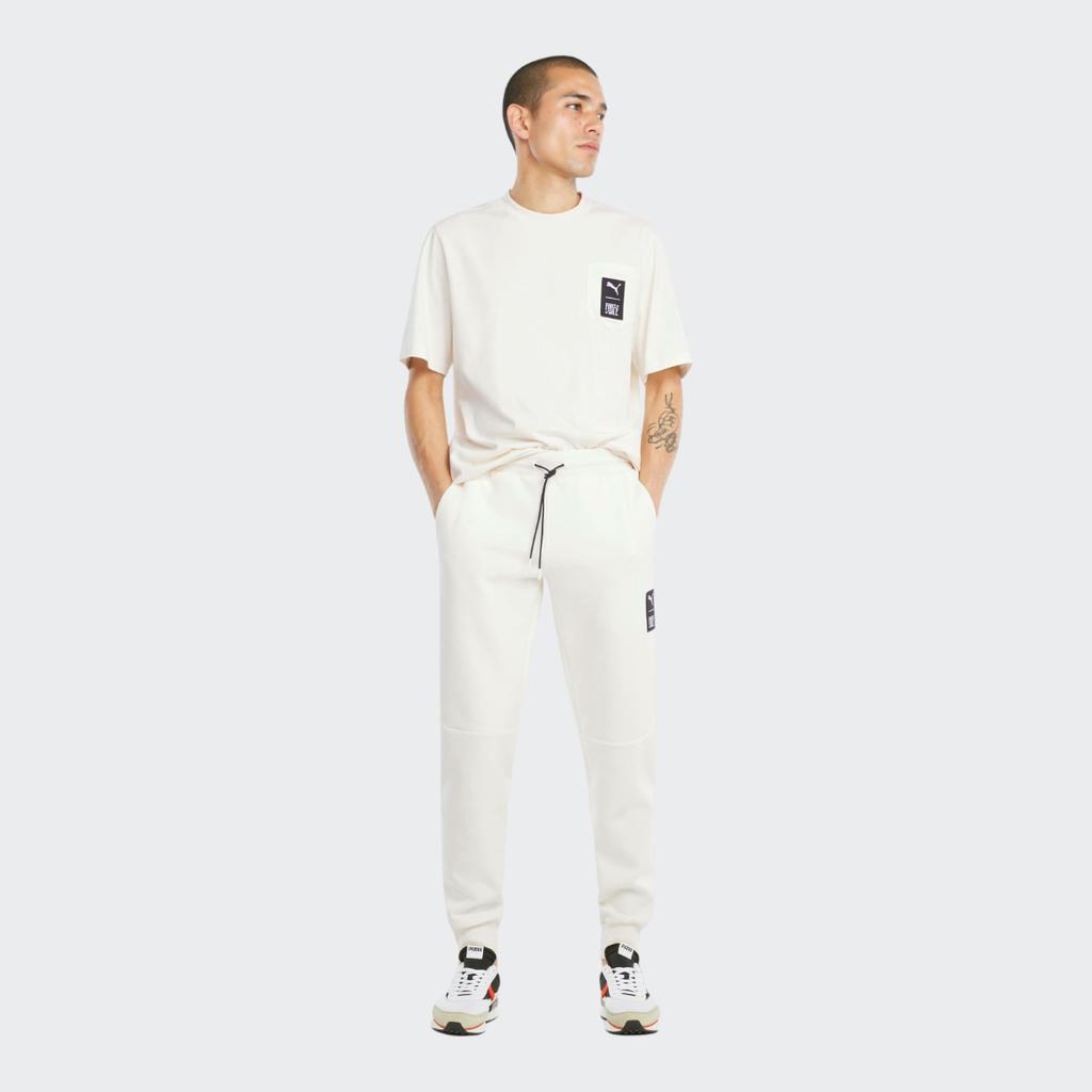 Puma Casual Breathable Running Jogger Knit Pants Men Bottoms Ivory 532342-73