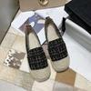Fashion Espadrilles Flat Women's Shoes Canvas Loafers Slip On Female Footwear Round Toe Daily Routine With High Quality Offers Luxury A