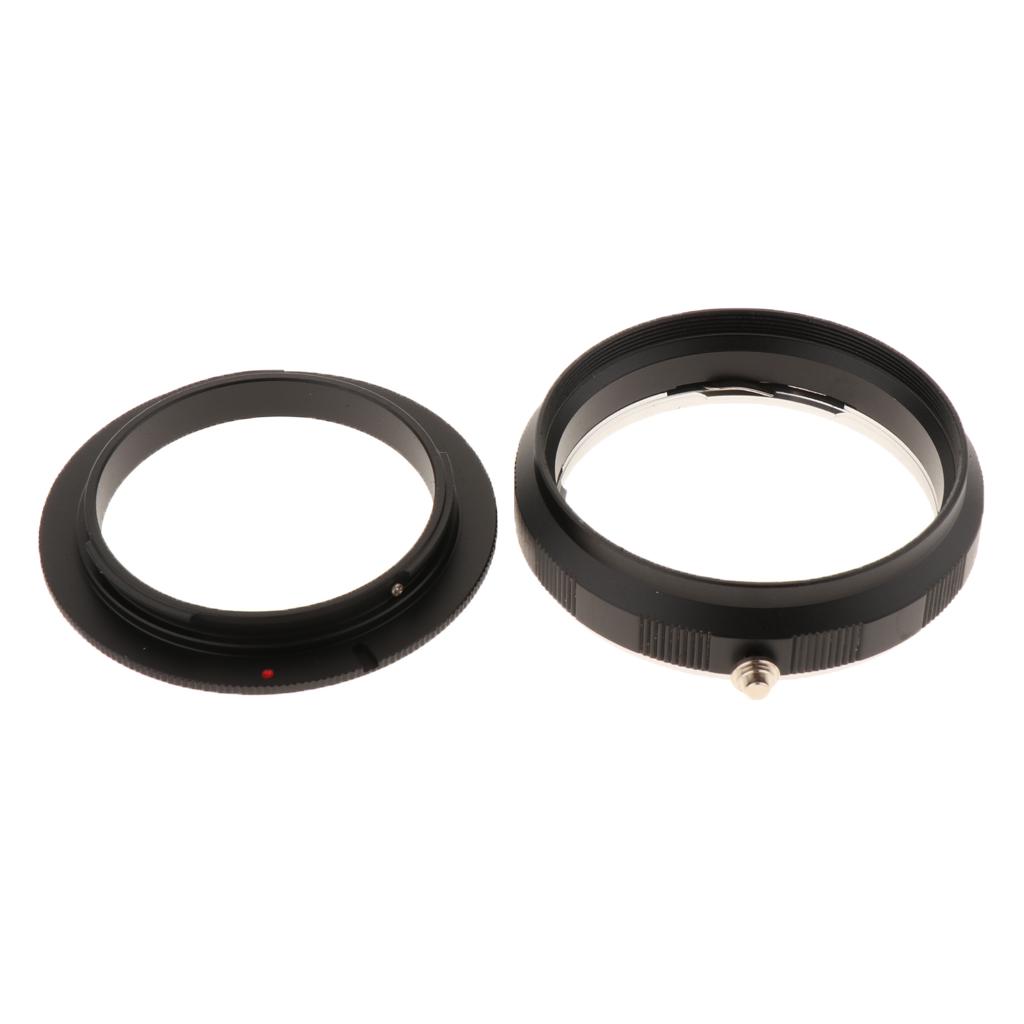 Adattatore Macro Inverso EOS 58mm Anello Filtro per Obiettivo Posteriore Adattatore per Inversione Obiettivo per Attacchi Nikon F AI Canon EOS
