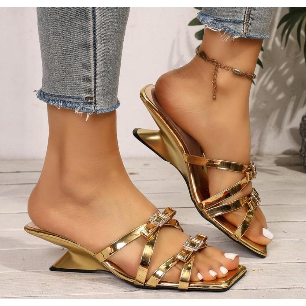 Ontwerp Dames Hoge Hak Sandalen Zomer Vierkante Hakken Antislip Feest Schoenen Vrouw Comfortabele Platform Sandalen Zapatos De Mujer