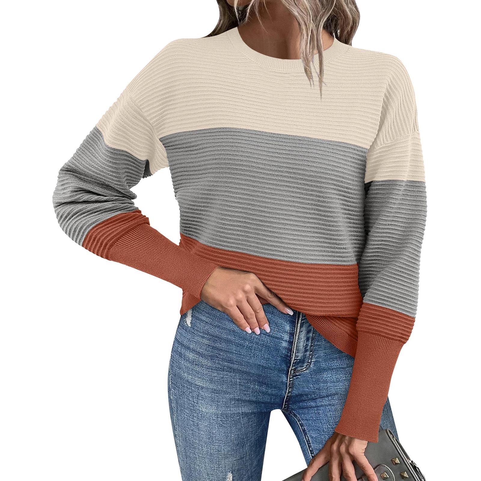 

Женский свитер в полоску осень-зима с длинным рукавом и открытыми плечами, свободный трикотажный пуловер XL белый