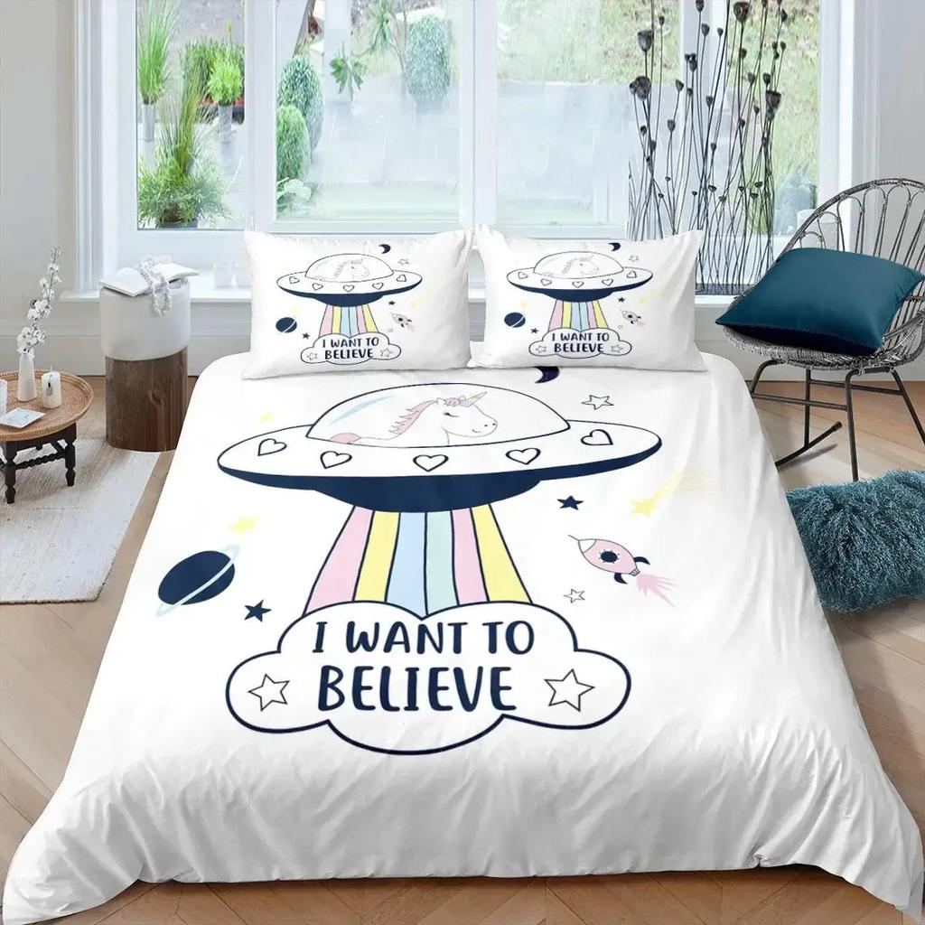 Aviation Duvet Cover Set, Air Balloon Bedding Set Space Ship Comforter Cover Space Exploration Bedding Set Luxury Quilt Cover