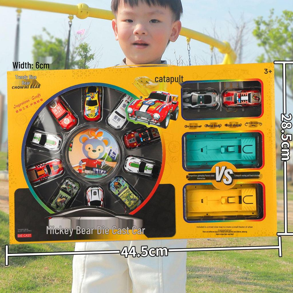 Free Shipping Pull-Back Construction & Firefighting Vehicle Toy Set for Boys - Ideal Gifts for Kindergarten Students