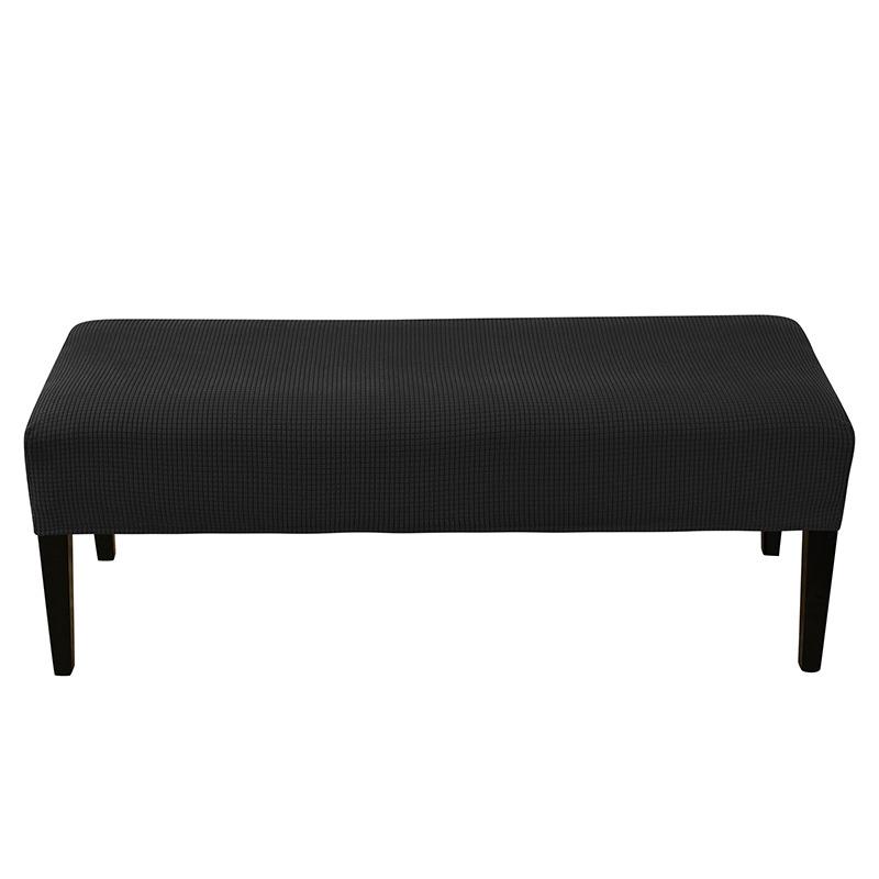 

1pc Jacquard Bench Cover Kitchen Chair Cover Polar Fleece Fabric Couch Cover Solid Color Elastic Removable Chair Slipcover Cover 1 piece