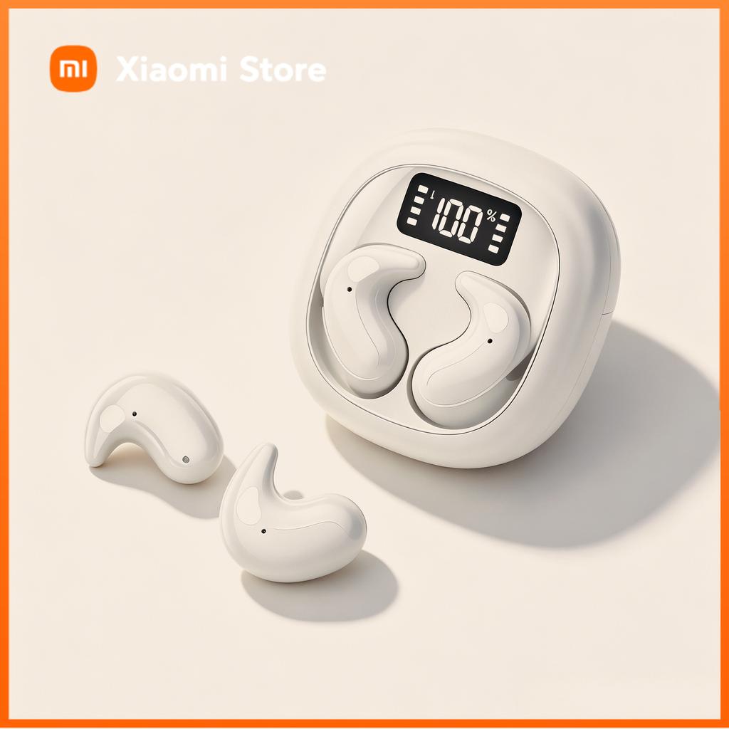 Xiaomi Mini In-Ear Sleep Wireless Bluetooth Earphones Digital Display Headphones with HD Audio Ultra Long Playtime and Microphone