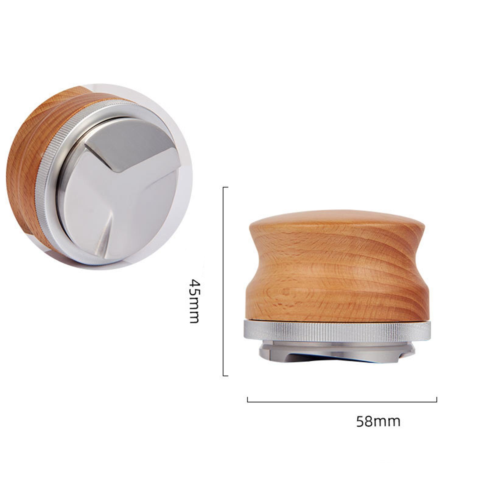 

Coffee powder distributor walnut three-leaf four-leaf tamper coffee matching utensils 58mm beech