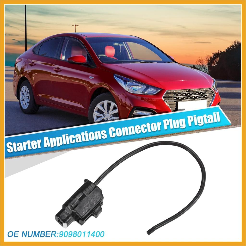 1-Way TS187 Series Starter Applications Connector Plug Pigtail for Toyota Venza 2009-2015 for Toyota Solara 2002-2008 No.9098011400 Replacement