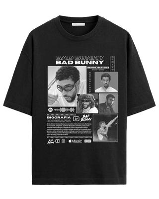 Bad Bunny Print Tshirt Unisex Women Oversized Y2k Sleeve Heavy Cotton Loose Street Harajuku Clothing High Quality Casual Loose Tee