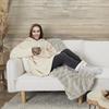 Beige Insulated Sweatshirt/Snuddie With Pocket