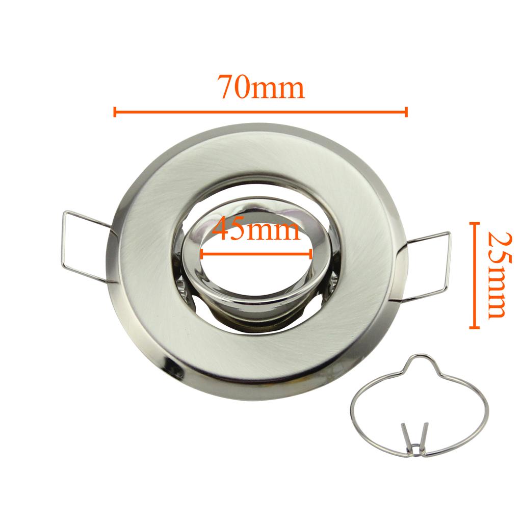 8/12 Pcs Replaceable MR11 Downlights LED Spotlights Nickel Chrome LED Lights Adjustable Light Frame Lighting