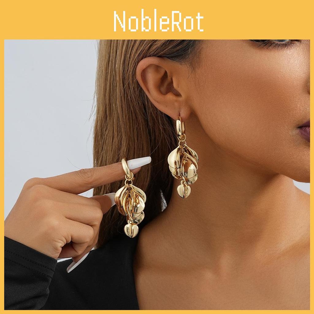 Elegant 2023 Geometric Metal Earrings Minimalist Gold Alloy Statement Pieces
