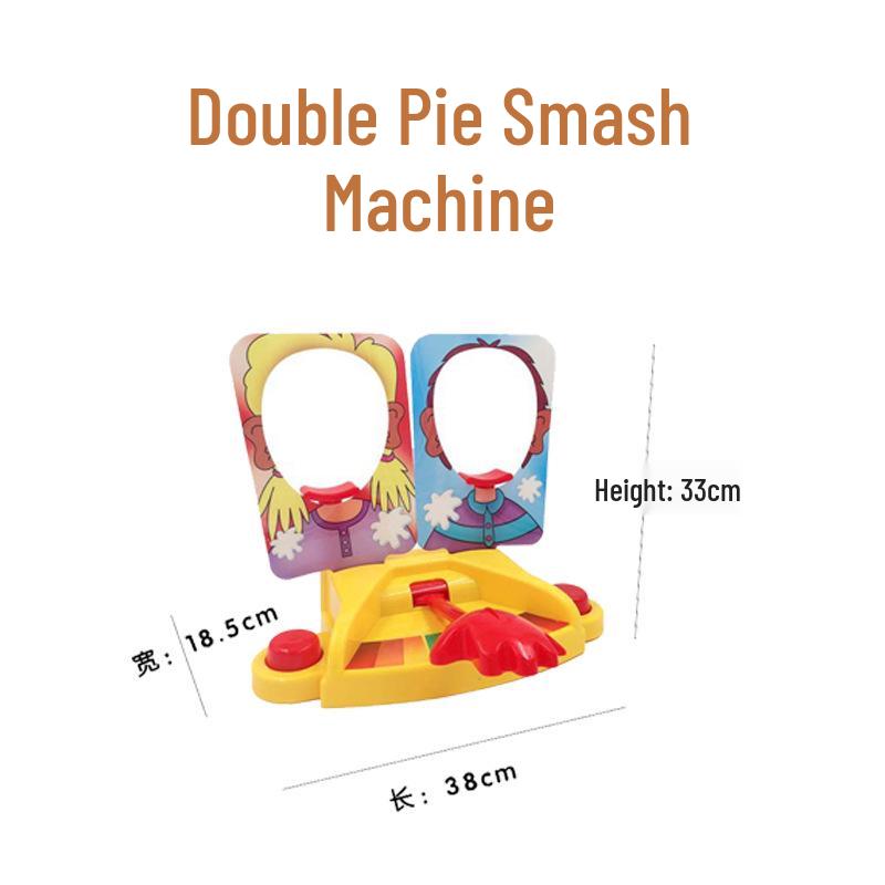 Dual-Person Cream Pie Smash & Whisk Game - Large Foam Slap Desktop Prank