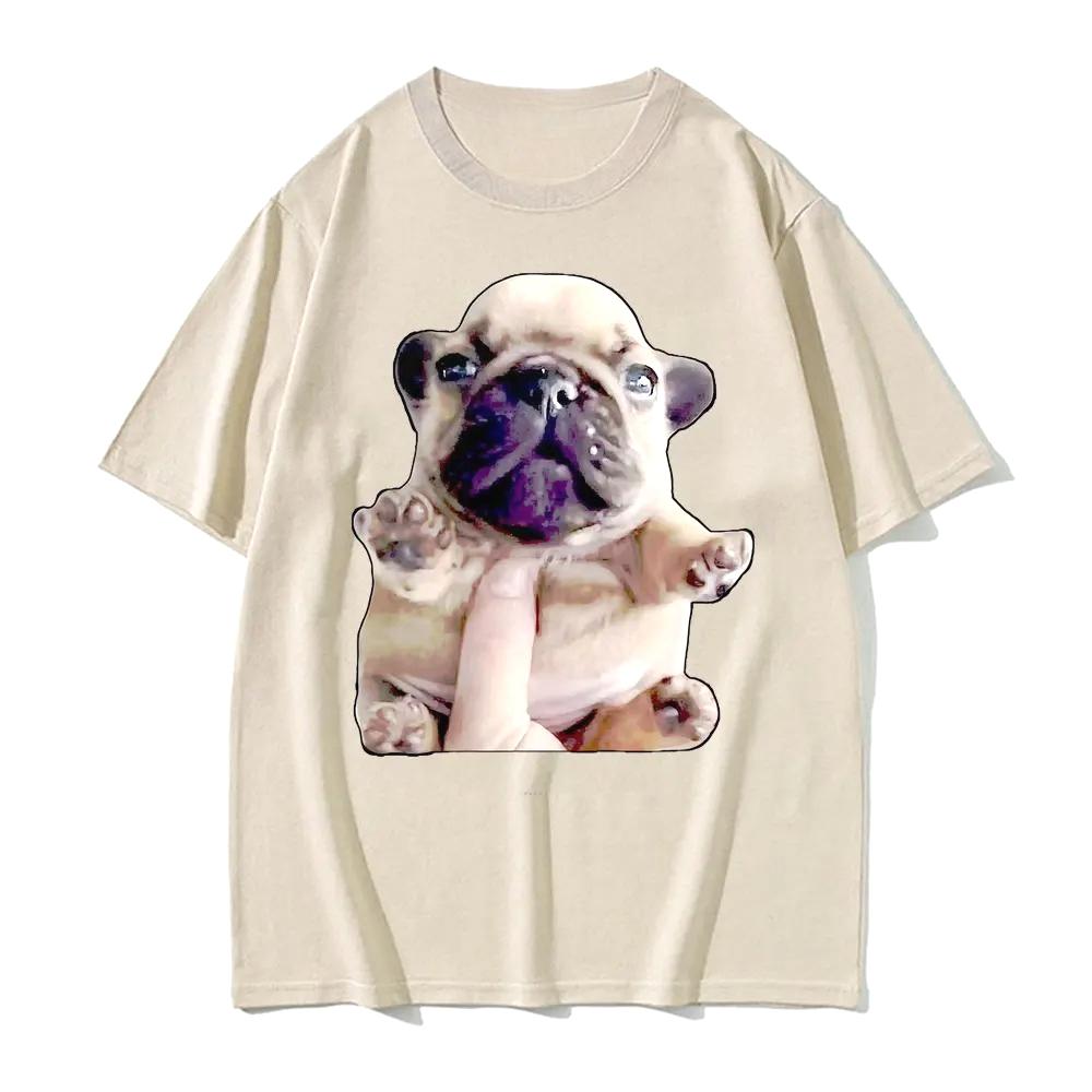 French Bulldog Funny Pibble Meme Tshirts Unisex Summer Tops Kawaii Cute Tee Shirt Women Y2k Tshirt Kawaii Printed Streetwear