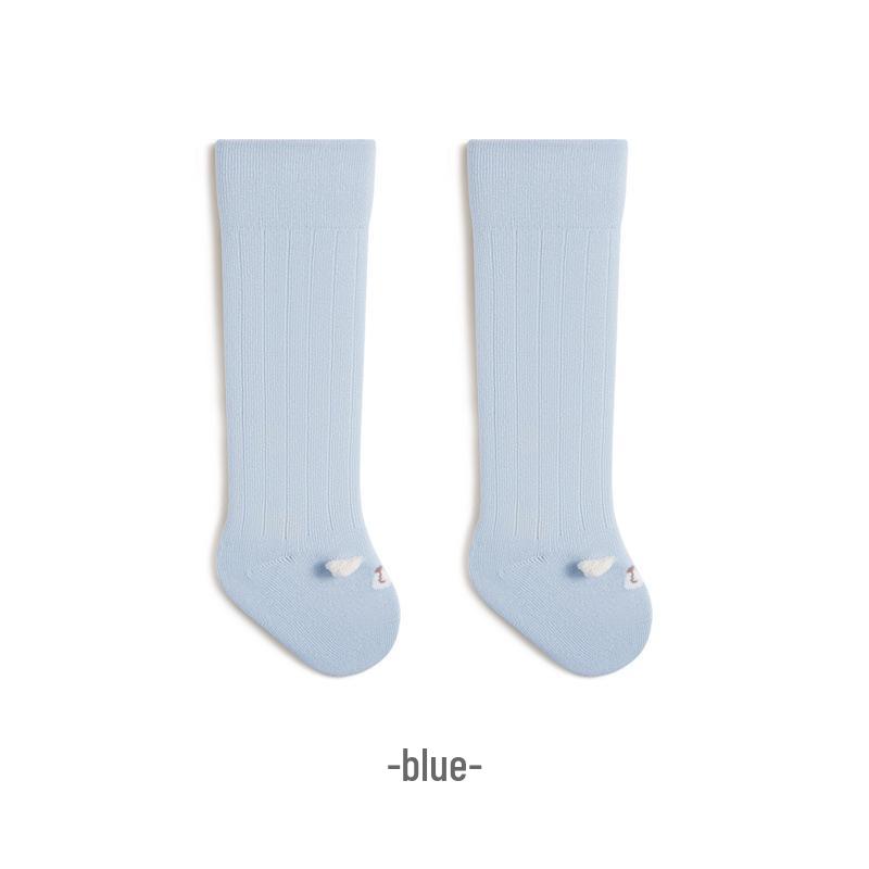 

3D Ears Over-the-Knee Newborn Socks - Seamless, Loose Cuff, High-Top Cotton for Spring & Autumn XS 0-6 months синий